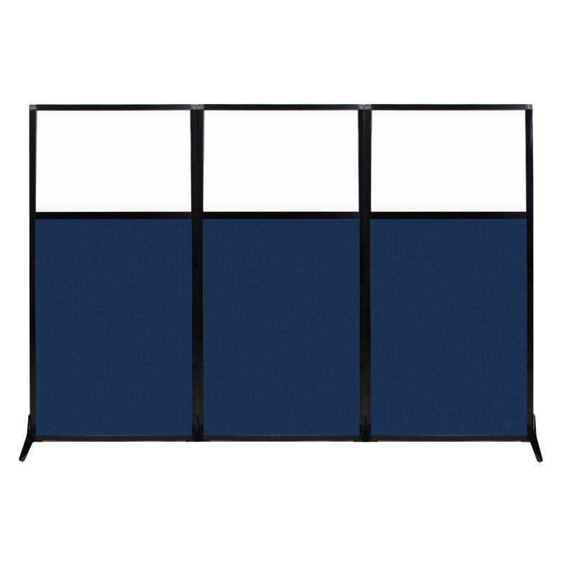 Paravent autoportant, H 70 po x l 99 po, Bleu marine