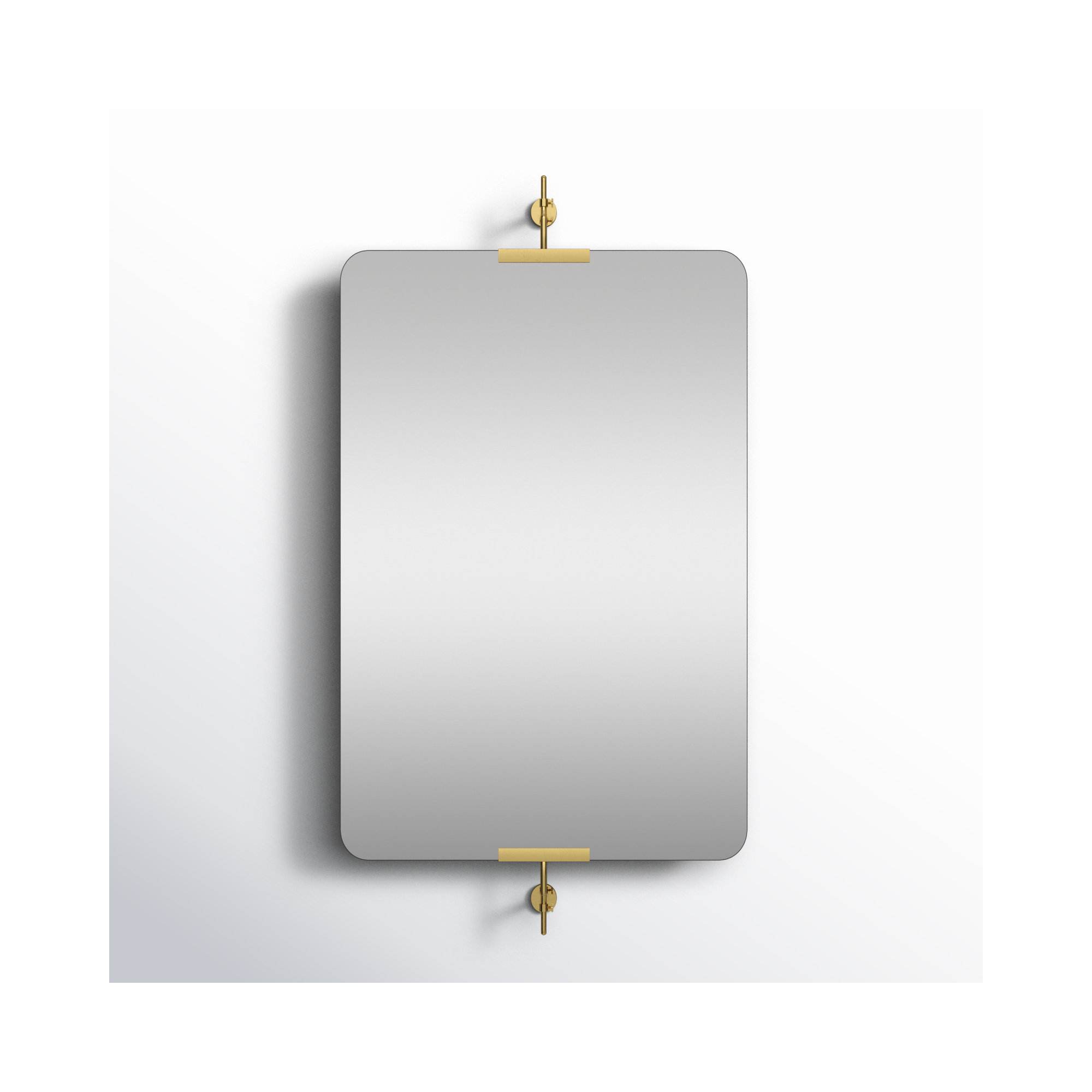 Guava Metal Rectangle Mirror, Gold, 48" x 29"