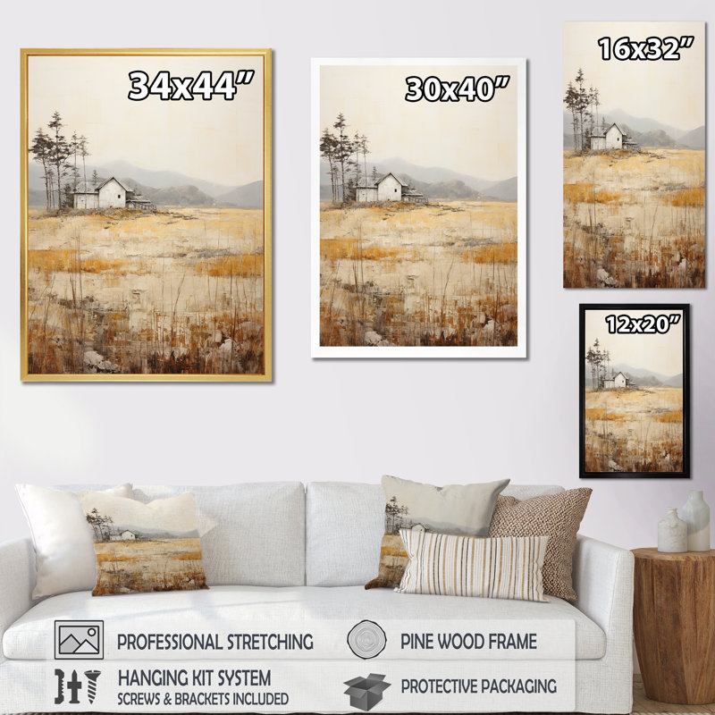 Countryside Rhapsody II sur toile, H 32 po x l 24 po x P 1 po, Cadre doré simple