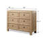 6-Drawer Chest 53Wx18Dx40H Weathered Natural Solid Pine