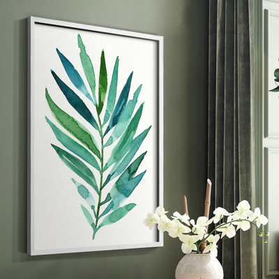 Palm Frond Flow I Framed Print - Solid Wood