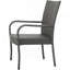Chaise grise empilable en osier 2 pièces
