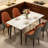 Annagh Stone Top Metal Base Dining Table-268854963-268855629