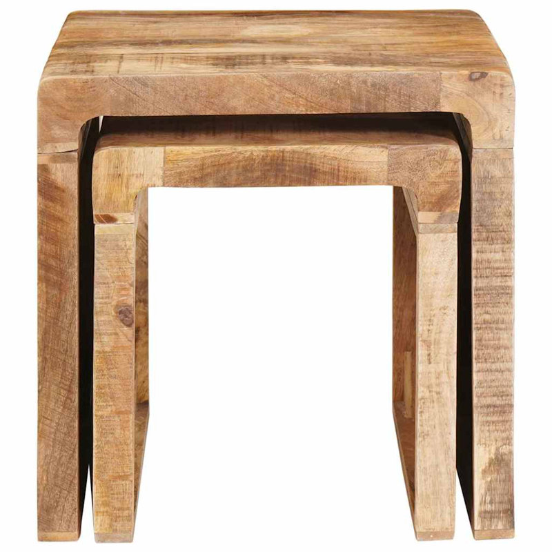 Solid Wood End Table, Light Natural
