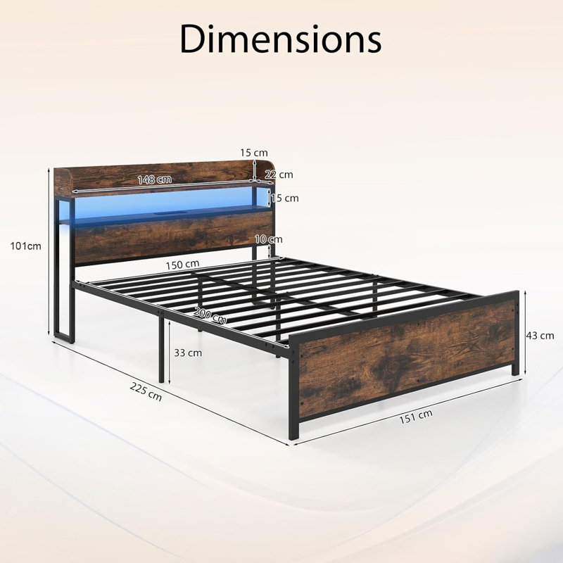 Bed, 151 x 225 cm
