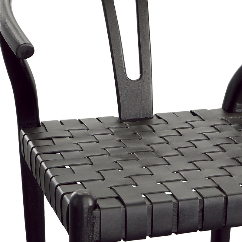 Tabouret de comptoir en teck Bernice