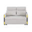 Causeuse-lit en velours beige de 55,5 po Perse