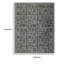 Tapis lavable Zelda avec motifs géométriques gris et fausse fourrure noire 8 x 10