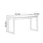 Bureau d'écriture rectangulaire simple en bois d'hévéa simple-777918066