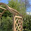 Boule 115cm W x 40cm D Solid Wood Arbour in Tan