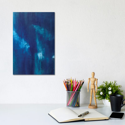 Azul Profundo Triptych III by Suzanne Wilkins - Gallery-Wrapped Canvas Giclée on Canvas