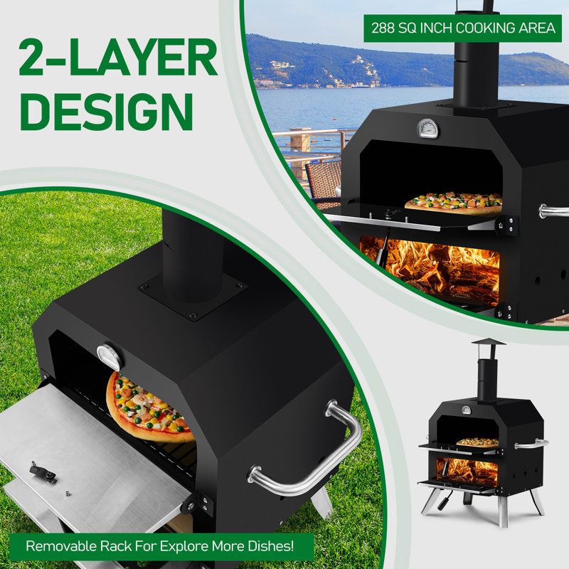 Winado Iron Countertop Charcoal Pizza Oven