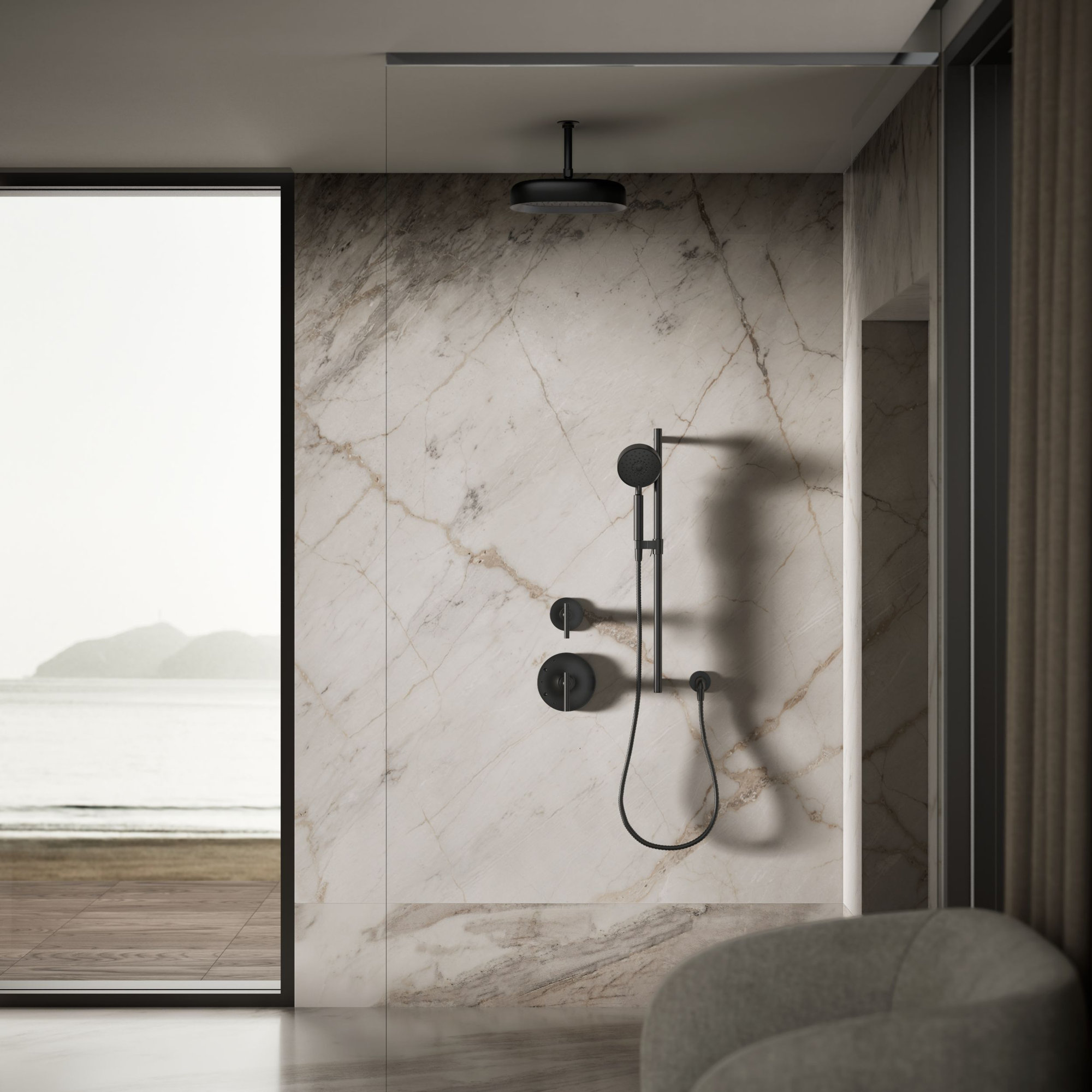 Statement2.5 GPM Oval 12 in. Rainhead with Katalyst Air-Induction Technology, Matte Black