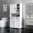 Laundry Cabinet With Tilt-Out Hamper - Doors, Shelf, Multiple Storage, Freestanding, White, Adjustable Freestanding Doors Hamper, ,