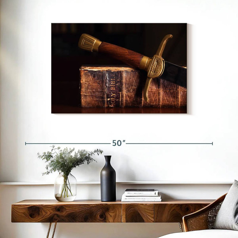 Adella Bible And Sword, 24" H x 36" W