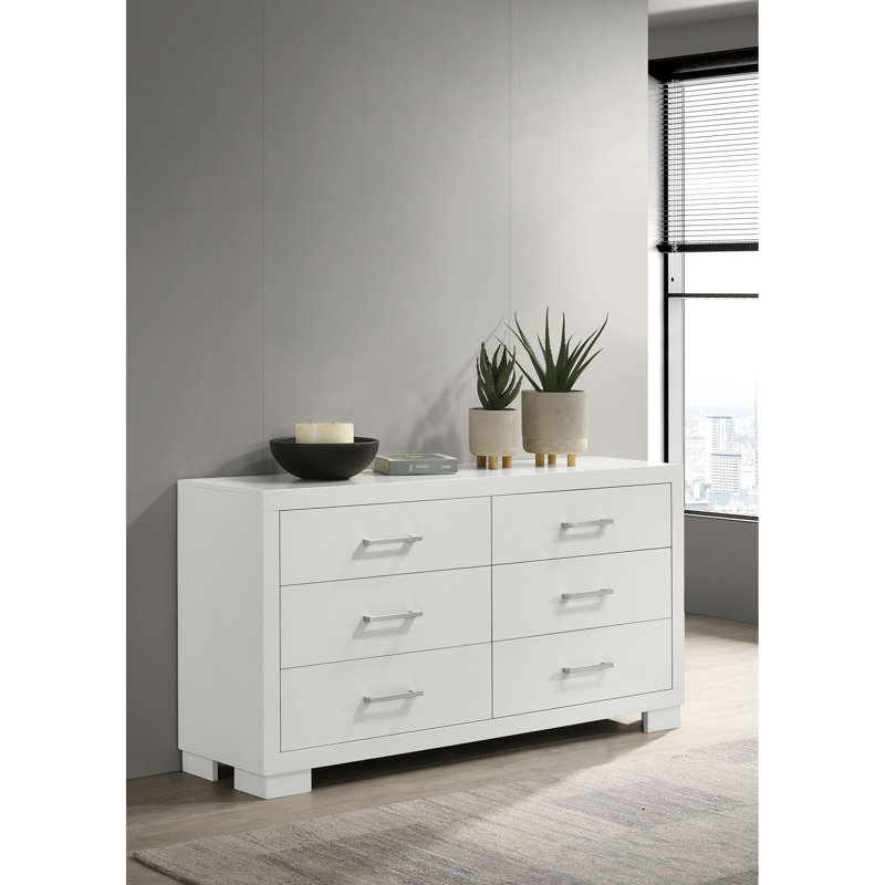 Commode 6 tiroirs Polk Snow White