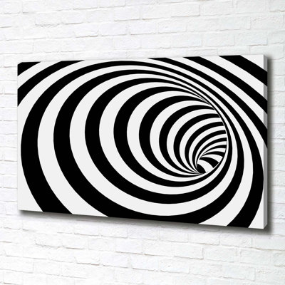 Spiral With Stripes - Wrapped Canvas Print