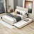 Malenna Queen Size Upholstered Platform Bed with 2 Drawers,Headboard and Twin XL Trundle-1376295357