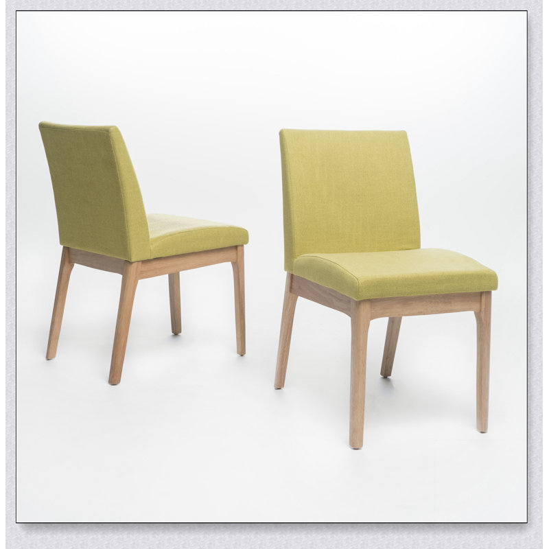 Modern Fabric Dining Chairs(Set of 2) – Square Design with Upholstered Seat & Elegant Legs for Contemporary Dining Room