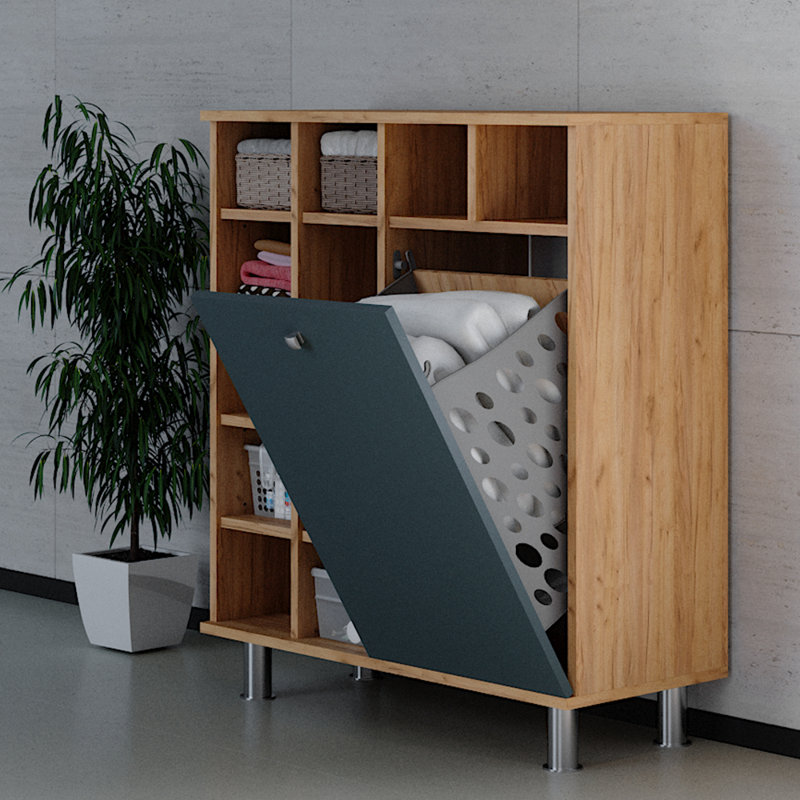Birkhild Plastic Cabinet Laundry Bin