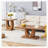 Modern Minimalist Wood-Tone MDF Coffee Table Set (Square + Rectangular)Wood colour
