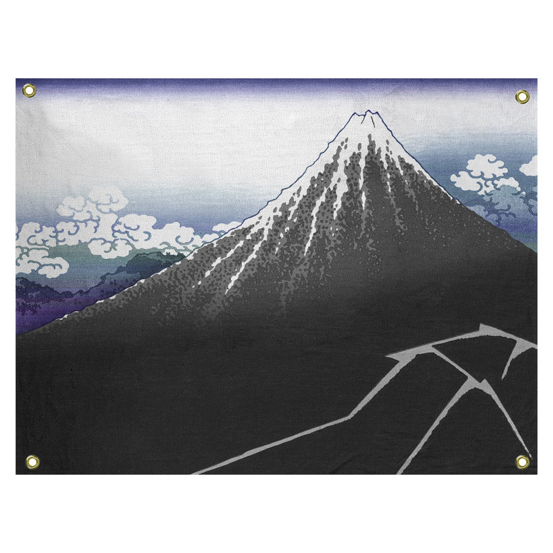 Tapisserie murale « Lightning Under the Summit », H 81,5 po x l 60,5 po, Noir