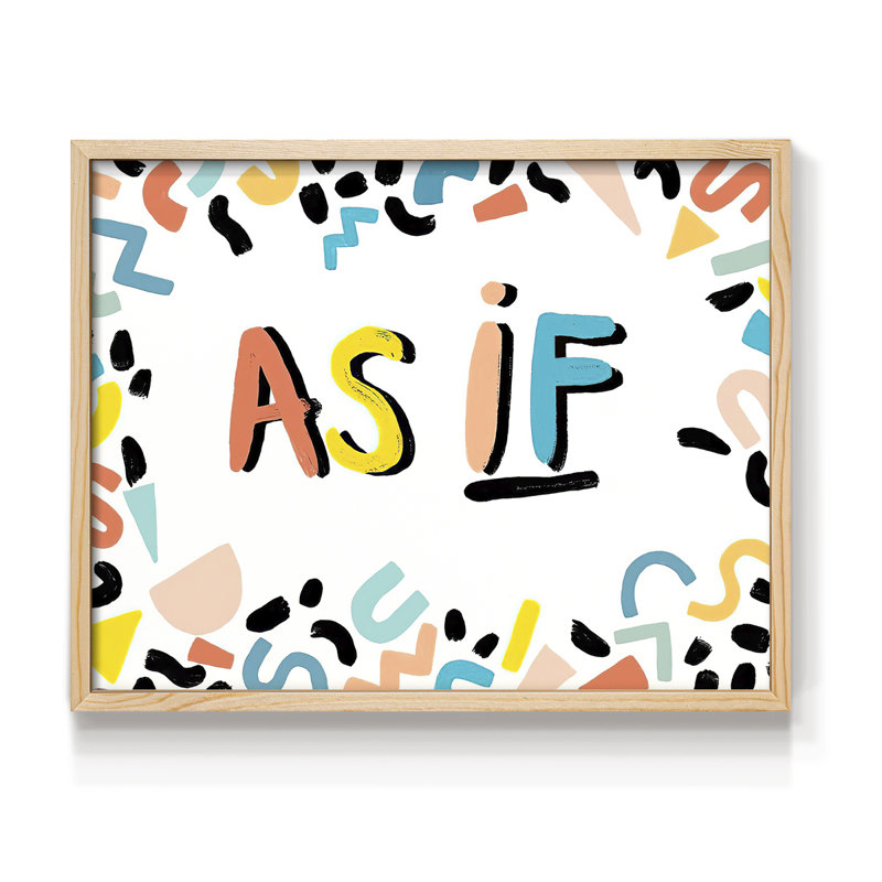 «90s phrases as If I», reproduction imprimée, H 8 po x l 10 po, Naturel