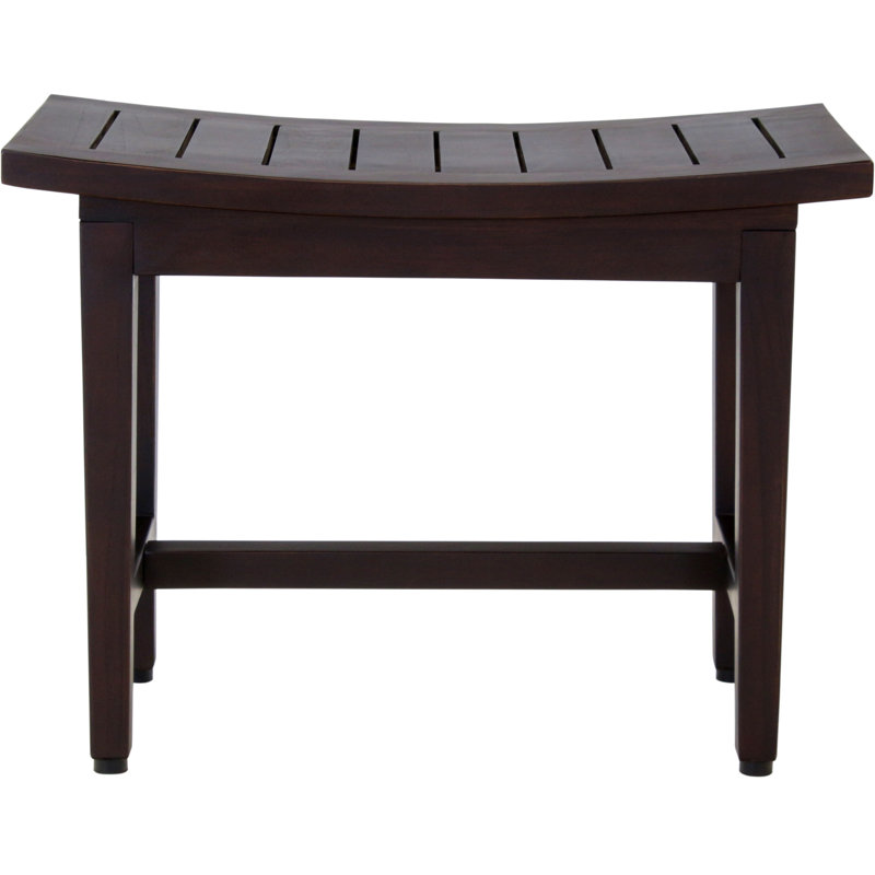 Maluku™ Lotus Patented Mocha Shield Teak Shower Bench