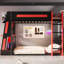 Lit superposé avec bureau Evara, tablettes de rangement, ports USB et éclairage à DEL Evara-121793510-121793511