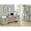 Bureau luge blanc et gris anthracite