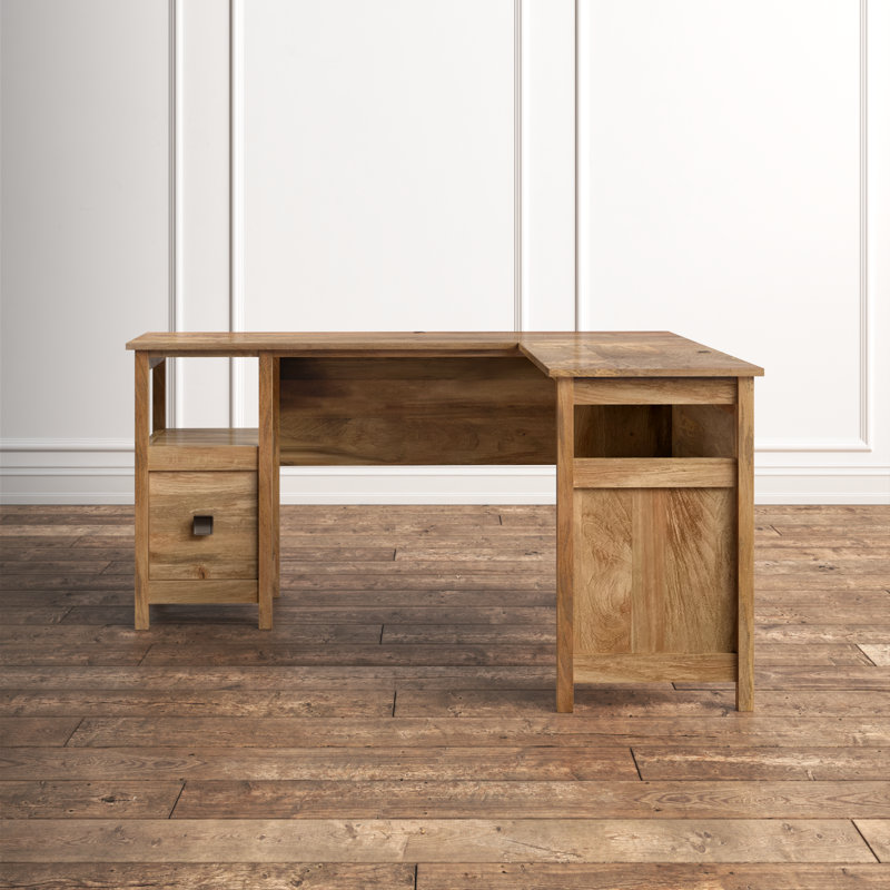 L-Shaped Executive Desk, Sindoori Mango