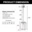  1-Light Square / Rectangle Kitchen Island Lantern Pendant Light Nickel Single Pendant-1340927289