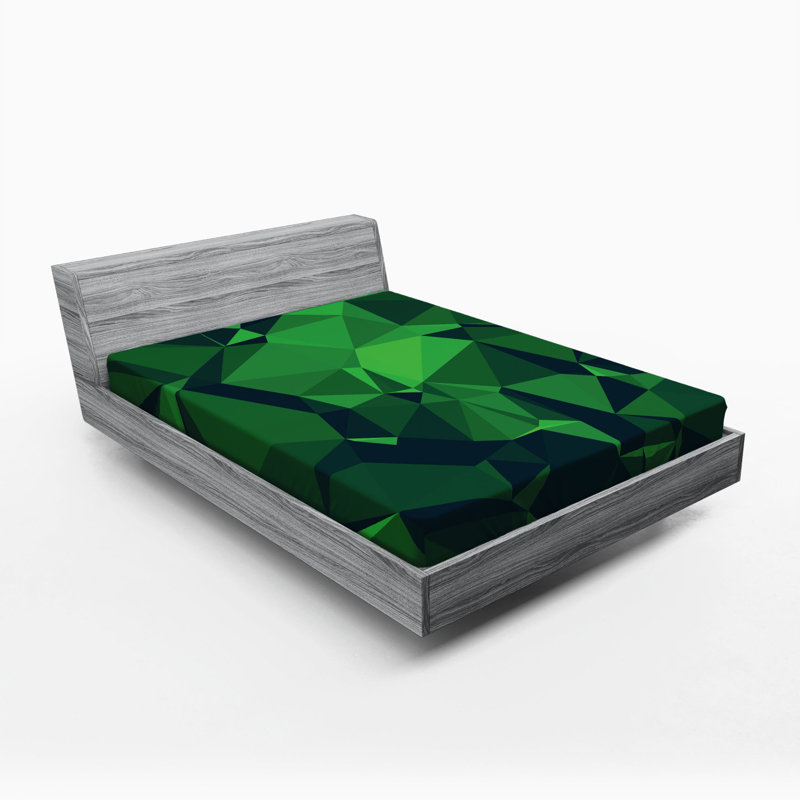 Microfiber Geometric Fitted Sheet, Full Fitted Sheet
