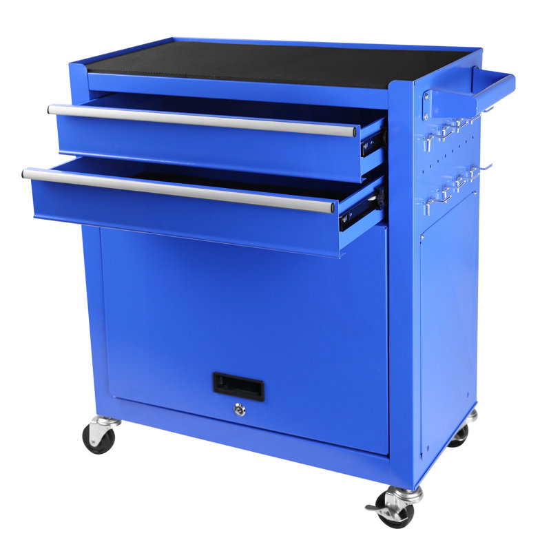 Coffre à outils roulant avec roulettes et 8 tiroirs, grande armoire à outils amovible avec serrure
