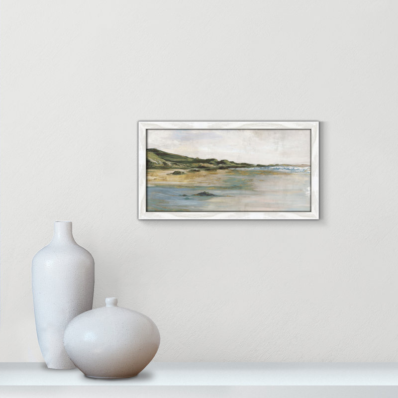Impression «Tide’s Edge» par Casa Fine Arts, Reproduction encadrée sans passe-partout, H 9 po x l 17 po x P 0,75 po, Blanc