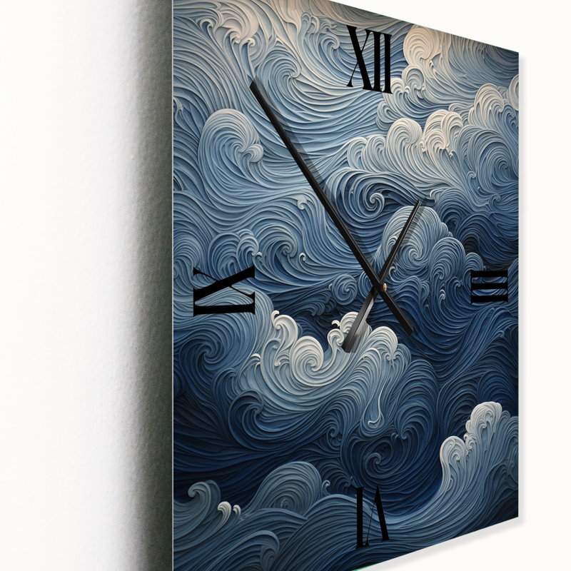 Baldrige - Horloge murale surdimensionnée Coastal Waves, Petit
