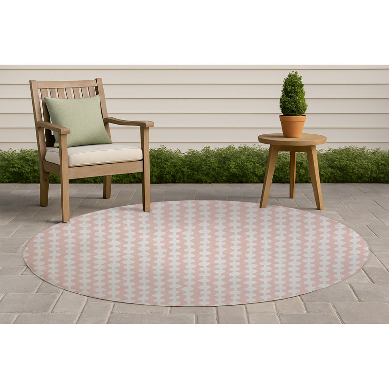 Tapis d'extérieur antidérapant à pois, Rond 5 pi