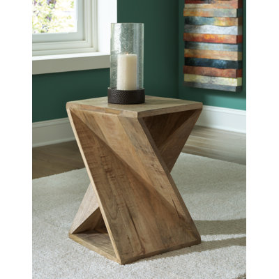 Edu Solid Wood End Table