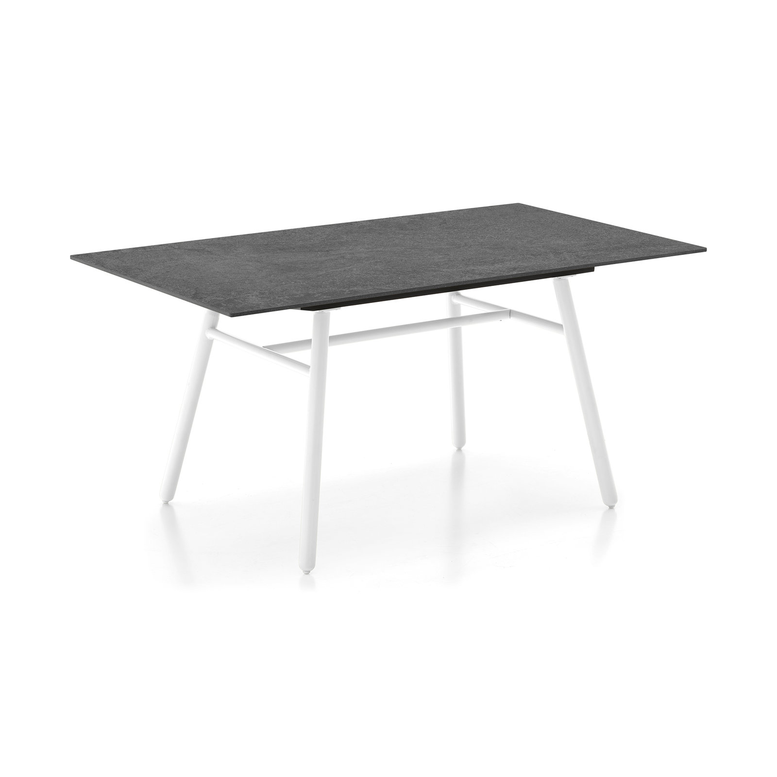 Yo! 63" Patio Dining Table, Cardoso Black, Matt Optic White