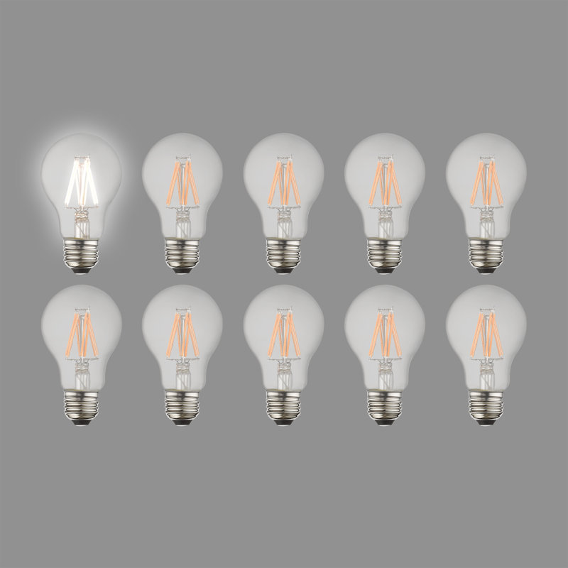 8 Watt (60 Watt Equivalent) A19 LED Dimmable Light Bulb Warm White E26/ Medium (Standard)