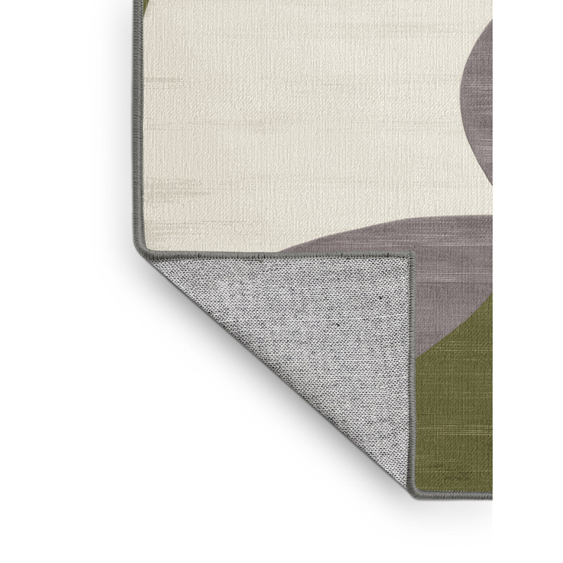 Tapis gris aquarelle lavable à la machine, Carré 6 pi