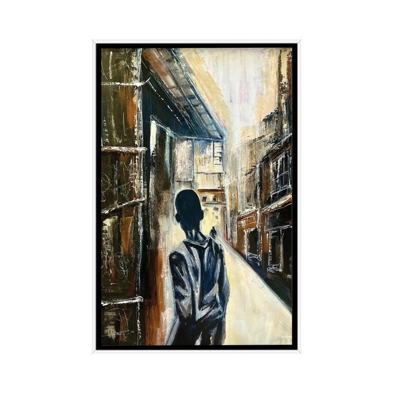 «The Paths We Walk», reproduction d'art sur toile encadrée, 26 po x 18 po, Toile avec cadre, Blanc