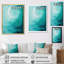 Teal Moon Tranquility I - Moon, reproduction d'art sur toile-163194035-163194034