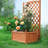 50"H 2-Piece Mobile Outdoor Raised Garden Bed Wood Planter Box With Trellis And Wheels-2116846099