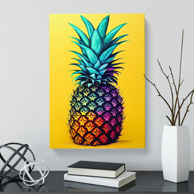 Pitkin Pineapple Crayon - Wrapped Canvas