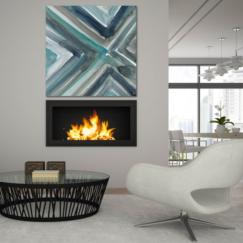  «Freshwater Tide 2» par Chariklia Zarris, art mural en verre acrylique, 36 po x 36 po, H 36 po x l 36 po