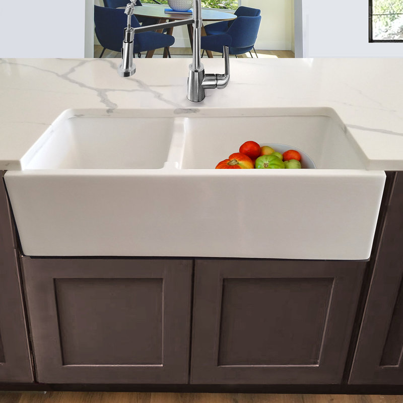 Hyannis 35.5'' L Double Basin Kitchen Sink