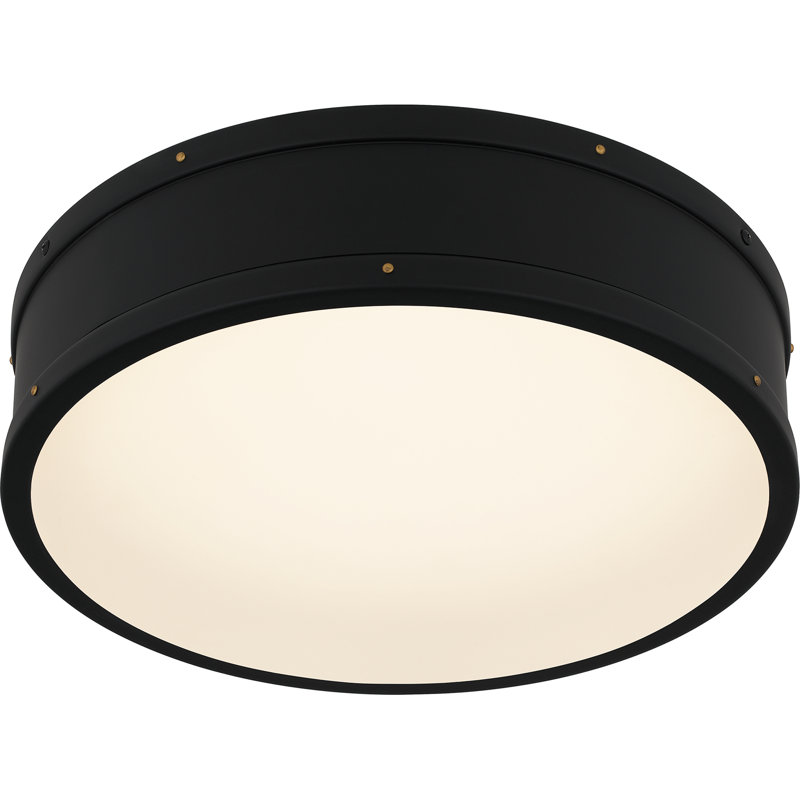 Stranocum Integrated LED Flush Mount, Matte Black