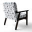 Chaise rembourrée moderne avec accoudoirs gris anthracite doux-775680812