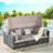 Outdoor Patio Daybed Furniture - 5 Pieces, Canopy, Side Table, Gray , Cushions, , For Backyard Garden-1677170743